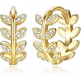 GLOQUAT 14K Gold Huggie Earrings for Women Silver Huggie Hoop Earrings Cubic Zirconia Huggie Earrings Stud Earrings Lightweight Dainty Hypoallergenic Earrings Jewelry Gifts