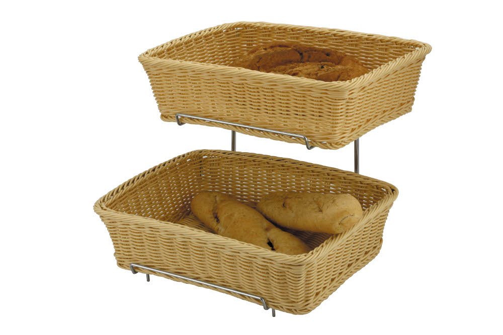 Zodiac C04021 Rattan Basket Heavy Duty, 36 cm x 27 cm x 9 cm (Pack of 2)