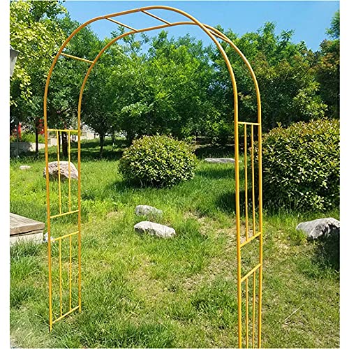 GEREP Selbstversammlung Eisen Rosenbogen Torbogen Gartenbogen, für Kletterpflanzen und Rosen, Witterungsbeständig/golden / W1.8×H2.4m – Bild 8