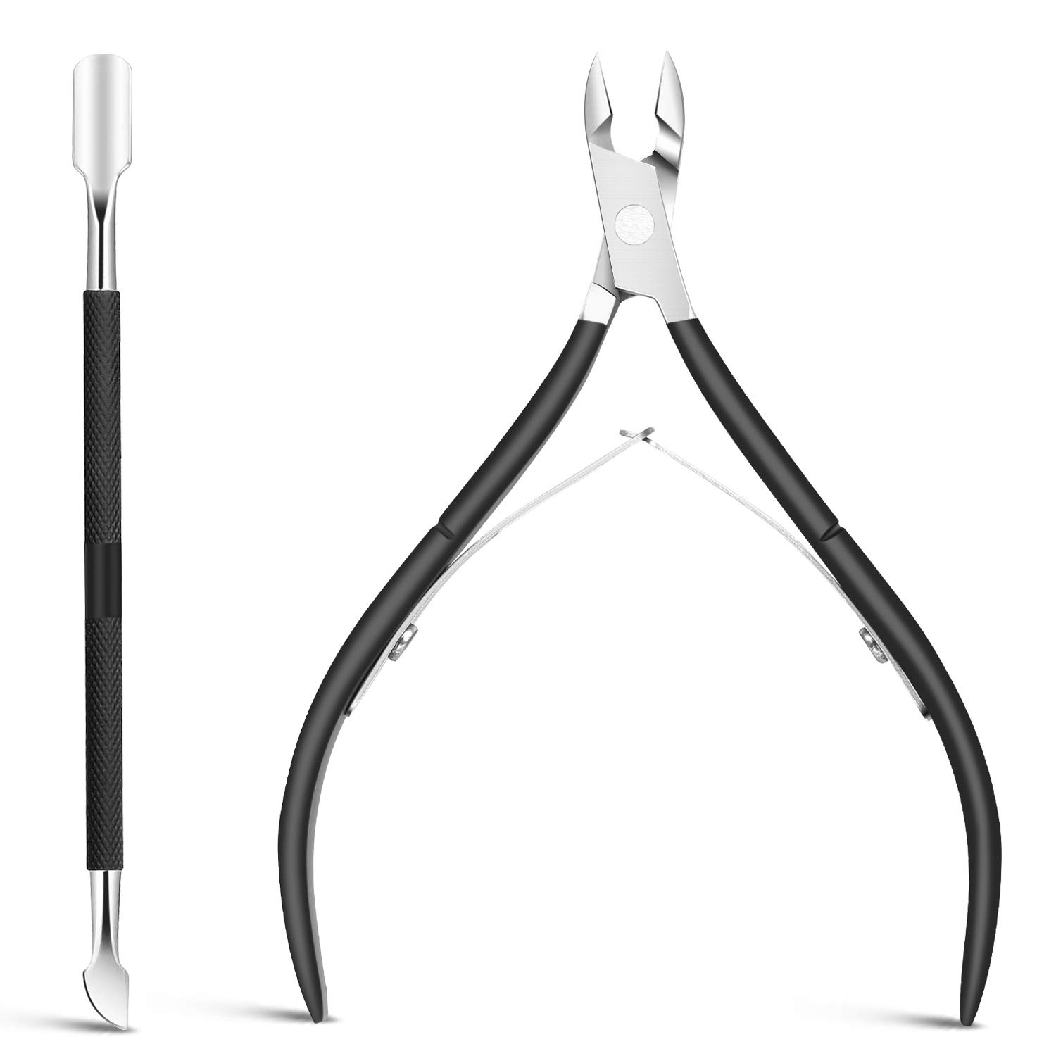 Cuticle Trimmer with Cuticle Pusher, Cuticle Cutter Cuticle Nipper, Premium Stainless Steel Cuticle Remover,Durable Professional Manicure and Pedicure: Beauty