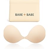 Bare Babe Silicone Sticky Bra - Strapless Bra for Large Breasts - Push Up Adhesive for Women