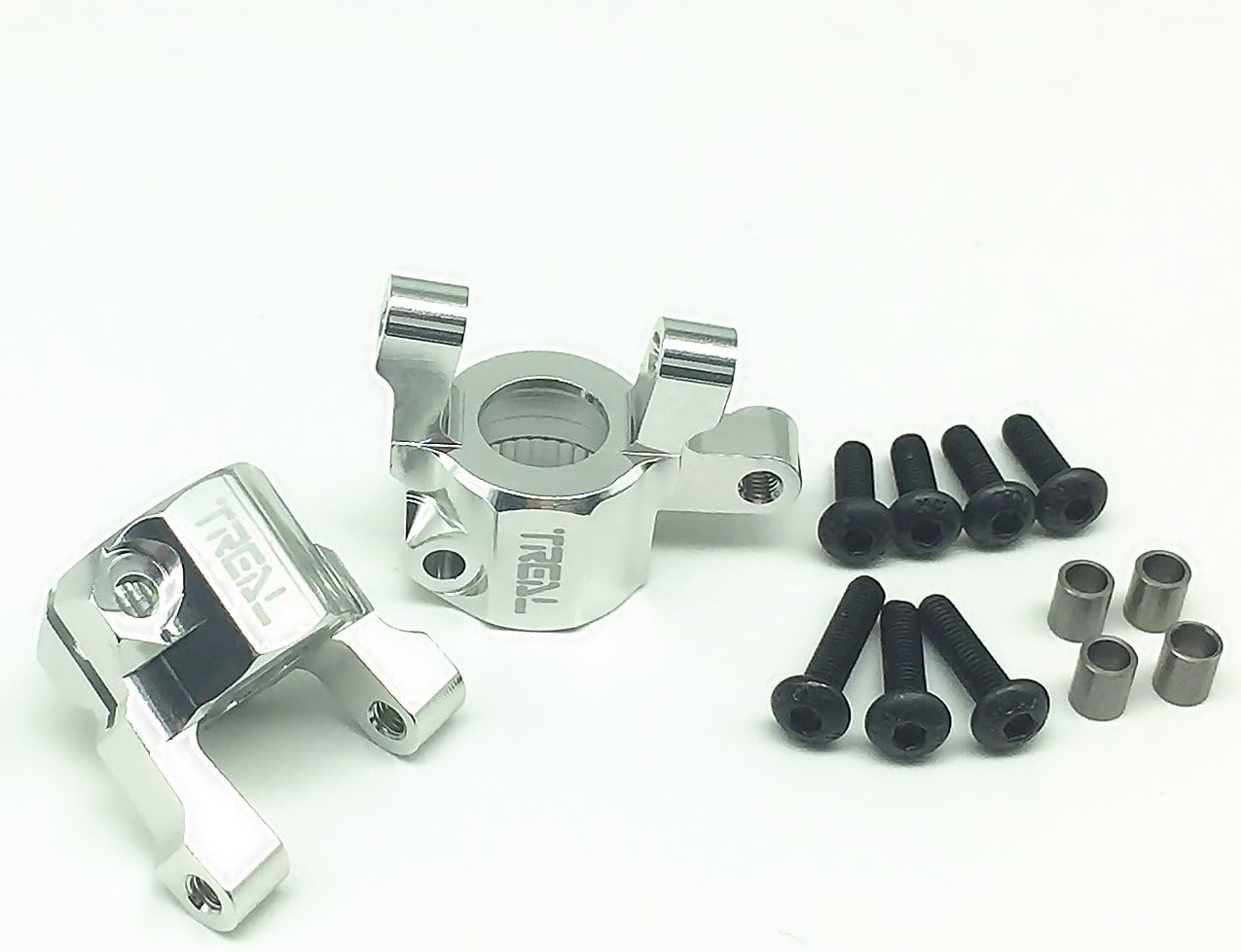Treal Aluminum C-Hub Carrier Set for Axial SCX10 II RC Car Silver