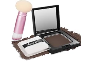 Acomler Root Touch Up Powder, Hairline Powder for Thinning Hair, Root Touch Up Hair Color, Gray Hair Coverage for Women Men Cover Up, Hair Loss Concealer Includes Makeup Brush (Medium Brown, 0.42oz)