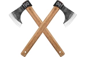 THRWCLUB Throwing Axe, 2 Pack 16.5" Throwing Axes and Tomahawks with 1065 High Carbon Steel & Hickory Wood Handle, Perfect fo