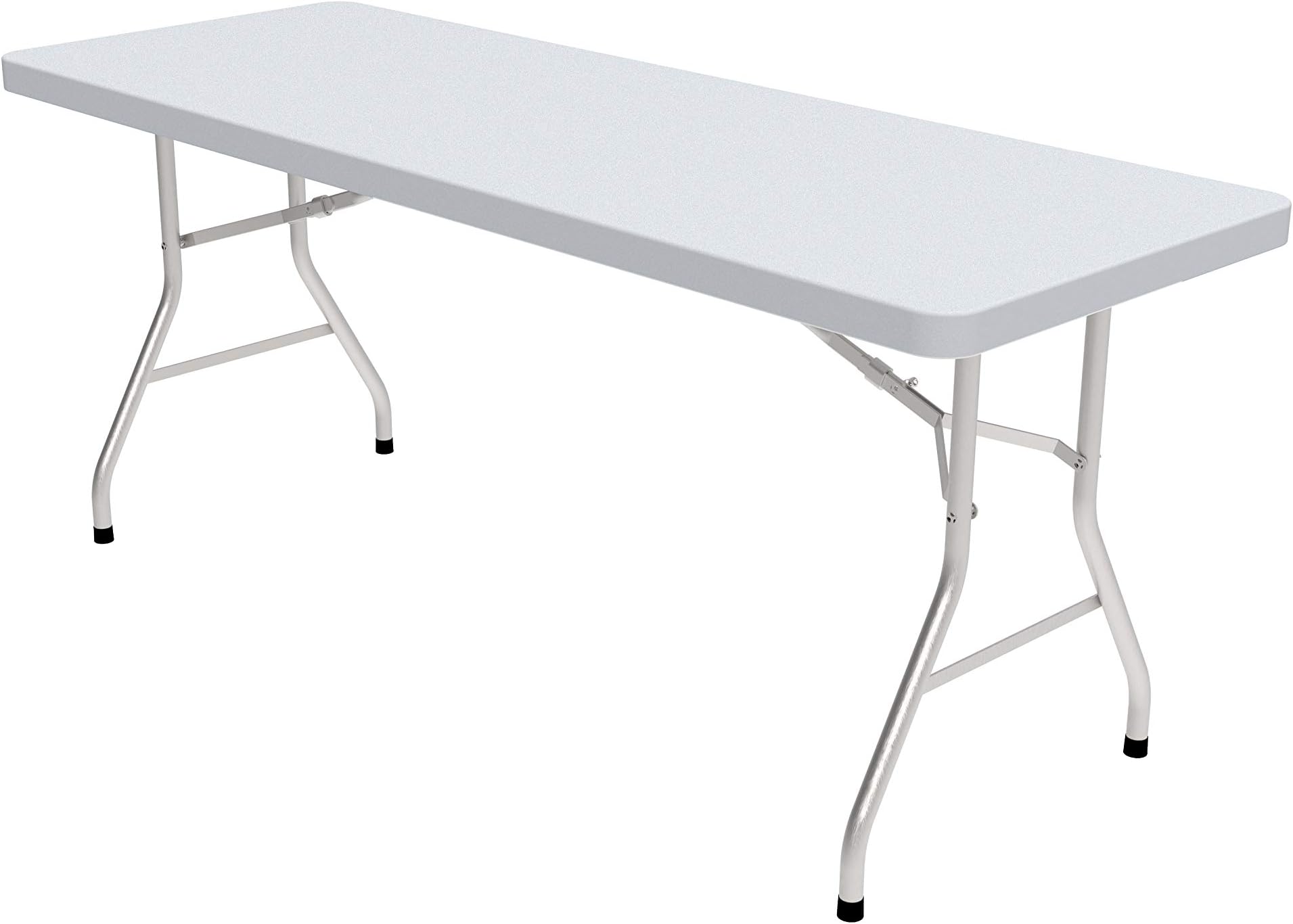 Plastic Folding Table 30” x 96” Multipurpose, Heavy Duty Utility Table for Indoors and Outdoors, Camping, Picnics, Barbecues and More - 8 Feet - by Ontario Furniture