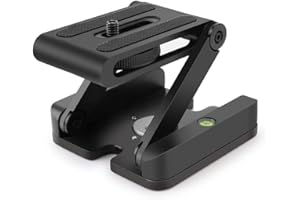 Aluminum Alloy Folding Z Flex Tilt Head Camera Bracket Quick Release Plate Tripod Ball Head with Spirit Level For Canon Nikon