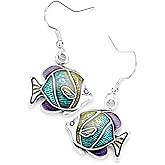 Liavy's Tropical Fish Fashionable Earrings - Epoxy - Fish Hook - Unique Gift and Souvenir