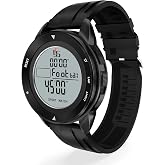 FCXJTU Pro Soccer Referee Watch, Football Game Timer for Coaches | 100Lap Stopwatch, Countdown Timer,12/24H Clock + Alarm, 3-Line Backlit Display, On/Off Silent Sports Watch for Officials