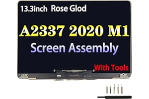 Areiliya Screen Replacement for MacBook Air 13.3" A2337 2020 Year EMC 3598 Retina Full LCD Display Assembly 2560x1600 (Rose Gold)