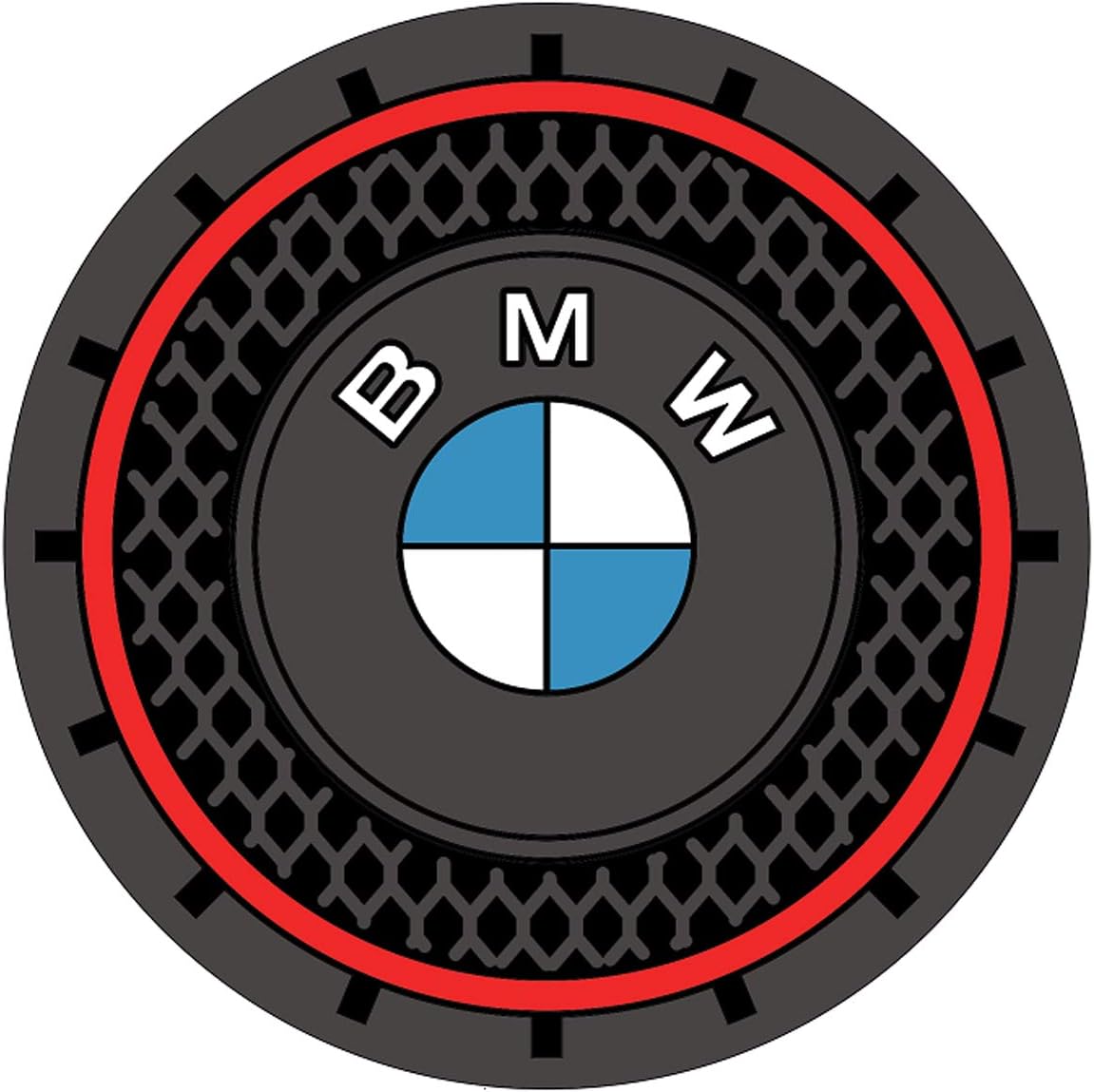 2 Pcs Car interior Anti Slip Cup Mat for BMW Accessories(2.75 Inch)