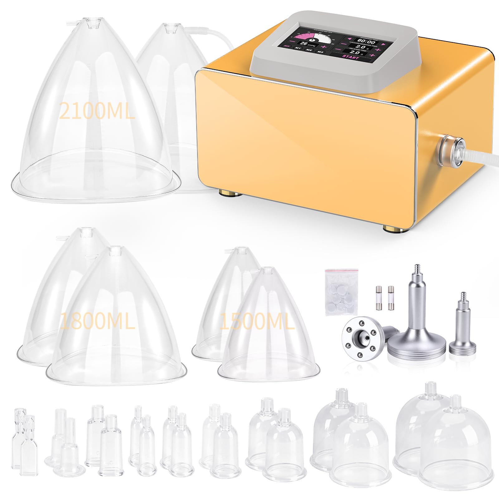 Photo 1 of Meifuly Vacuum Therapy Machine, Electric Cupping Sets with 24 Cups(Include 1500, 1800, 2100ML Large Cups) and 3 Gua Sha Head for Salon SPA, Body, Back, Facial Cupping Massager