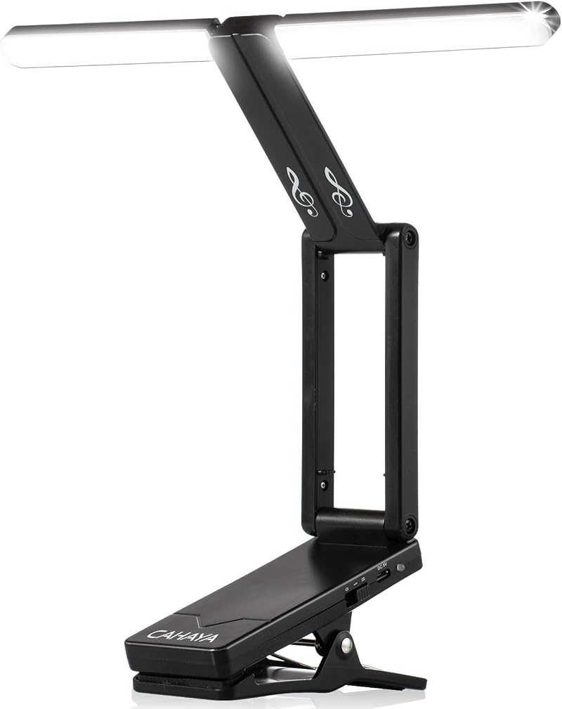 CAHAYA Rechargeable LED Music Stand Light w Clip 10 LEDs 2 Brightness Modes