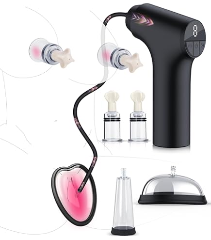 Amazon.com: Lovehoney Swell Yeah Auto-Suction Nipple Pump Set |  Rechargeable Electric Suckers | 7 Modes | Remote Control Sex Toys