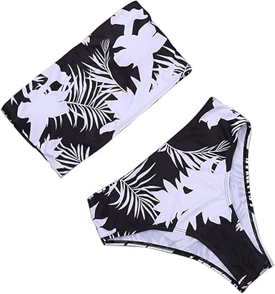 leopard print strapless swimsuit