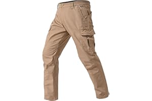 SPOSULEI Mens Cargo Work Pants Durable Ripstop Tactical Pants with 7 Pockets Outdoor Water Resistant Hiking Woking Construction Pants