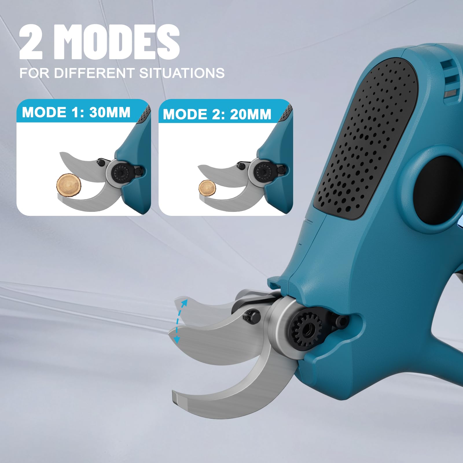 Akku-Astschere für Makita-18V-Batterie, Elektrische Gartenschere mit 30mm SK5 Verchromter High-Carbon-Stahl Klinge und LCD Anzeige (ohne Batterie) 5