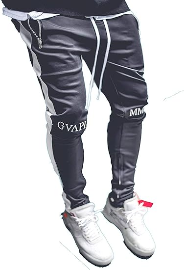 Amazon Guapi ジョガーパンツ メンズ ジャージ トラックパンツ ブラック ジャージボトム 通販