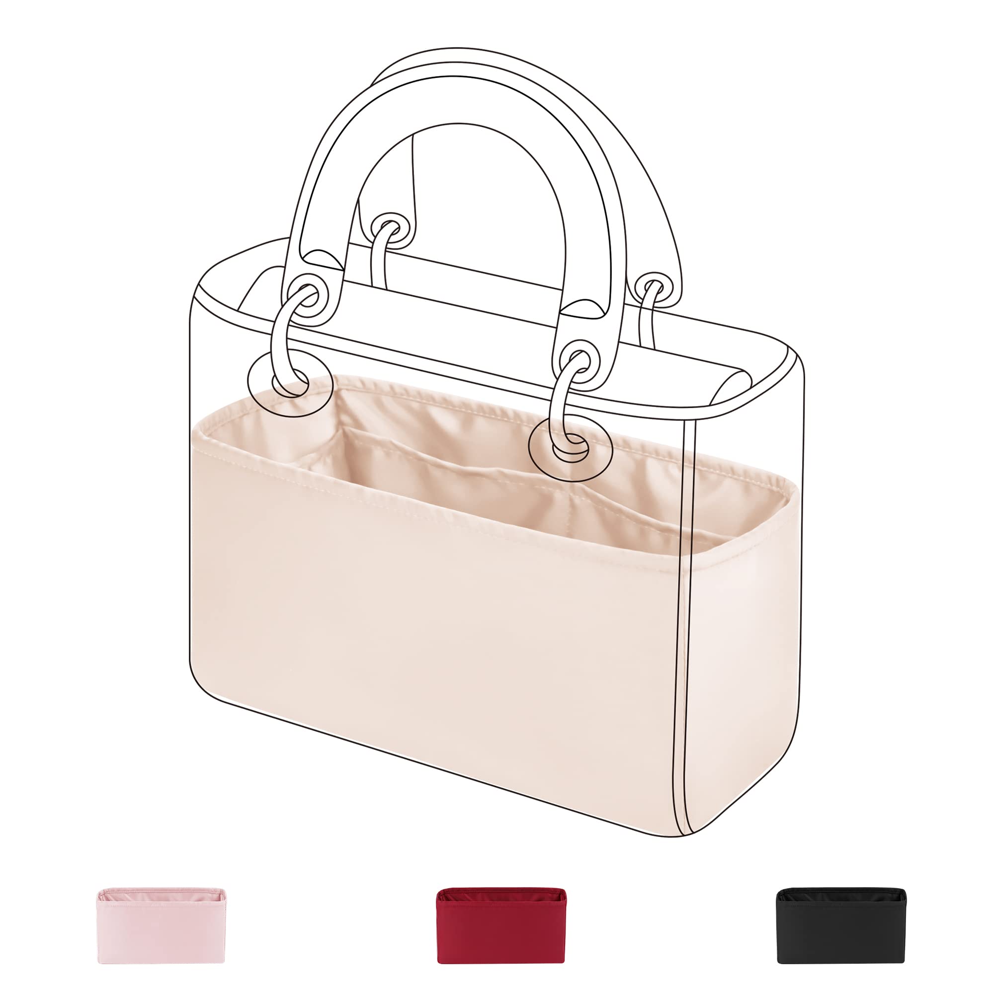 DGAZ Silk Purse Organizer Insert For Lady-Dior