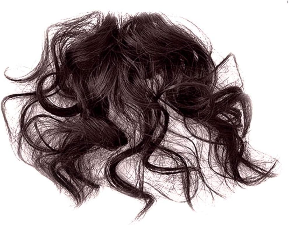 CactusAngui Other Wig Natural Fluffy Curly Fake Fringe Bang Girls Clip-in Hair Extension Hairpiece - Dark Brown