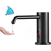 Touchless Automatic Soap Dispenser for Kitchen Bathroom Sink Built in Liquid Commercial Electric Soap Dispenser with Bottle and Pump Matte Black
