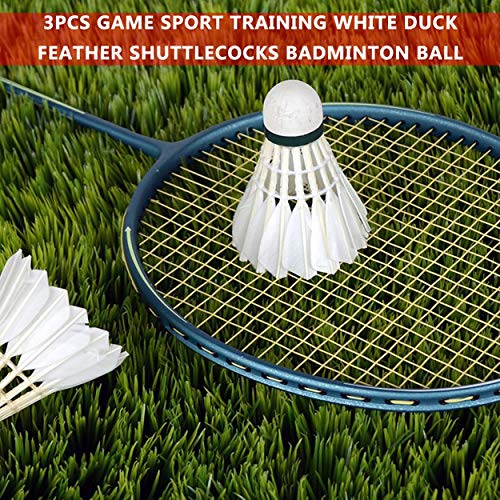 Badminton,3 x Training White Duck Feathers Badminton Shuttlecocks Birdies Ball Game Sport Entertainment Product Badminton Balls with Can