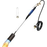 Flame King Propane Torch Kit Heavy Duty Weed Burner, 500,000 BTU with Flint Striker, with 10-ft Hose Regulator Assembly