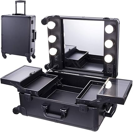 with Lights, Large Lighted Vanity Case 