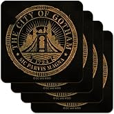 The Batman Gotham City Seal Low Profile Novelty Cork Coaster Set