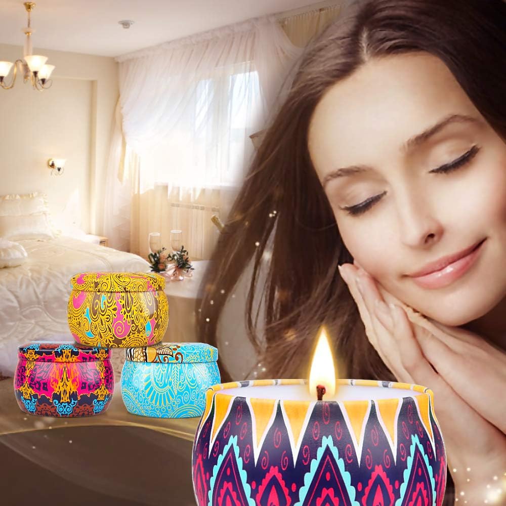 Aromatherapy Soy Candles Gifts for Women Birthday , Candles Set for Home Scented on Party Christmas Mother's Day Anniversary Thanksgiving , 4x4.4 Oz: Home Improvement