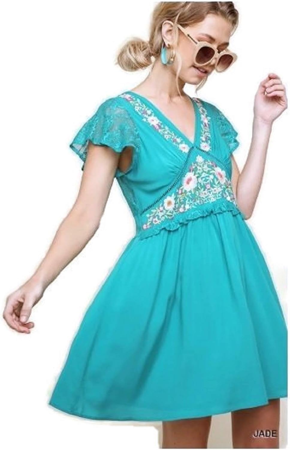 embroidered babydoll dress