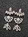 Maxdot 3 Pairs 3 styles Lotus Flower Earrings Simple Ear Stud Earrings for Women (Rose Gold)
