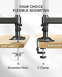 HUANUO 17-32 Inch Dual Monitor Stand, Gas Spring