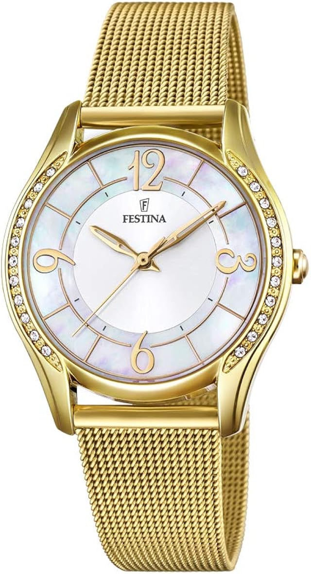 Festina Reloj Analógico para Mujer de Cuarzo con Correa en Acero Inoxidable F20421/1