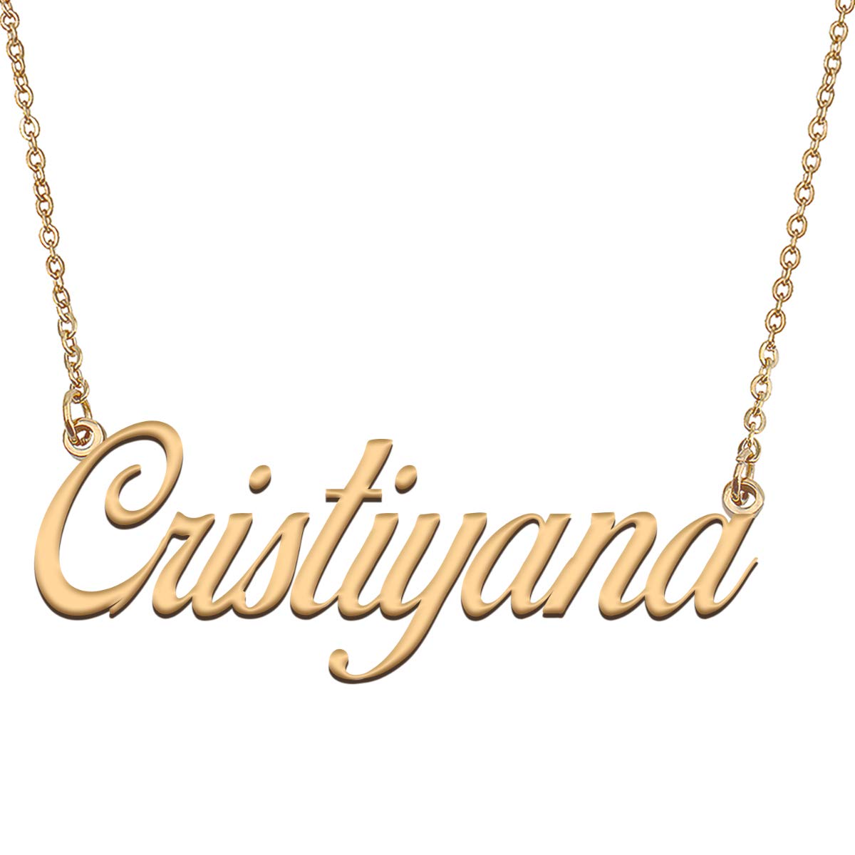 HUAN XUN Customized Custom Simple Any Name Necklace