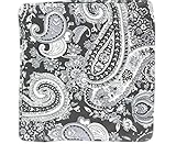 M & F Western Men's Blue And White Paisley Silk Wild Rag - 0904227