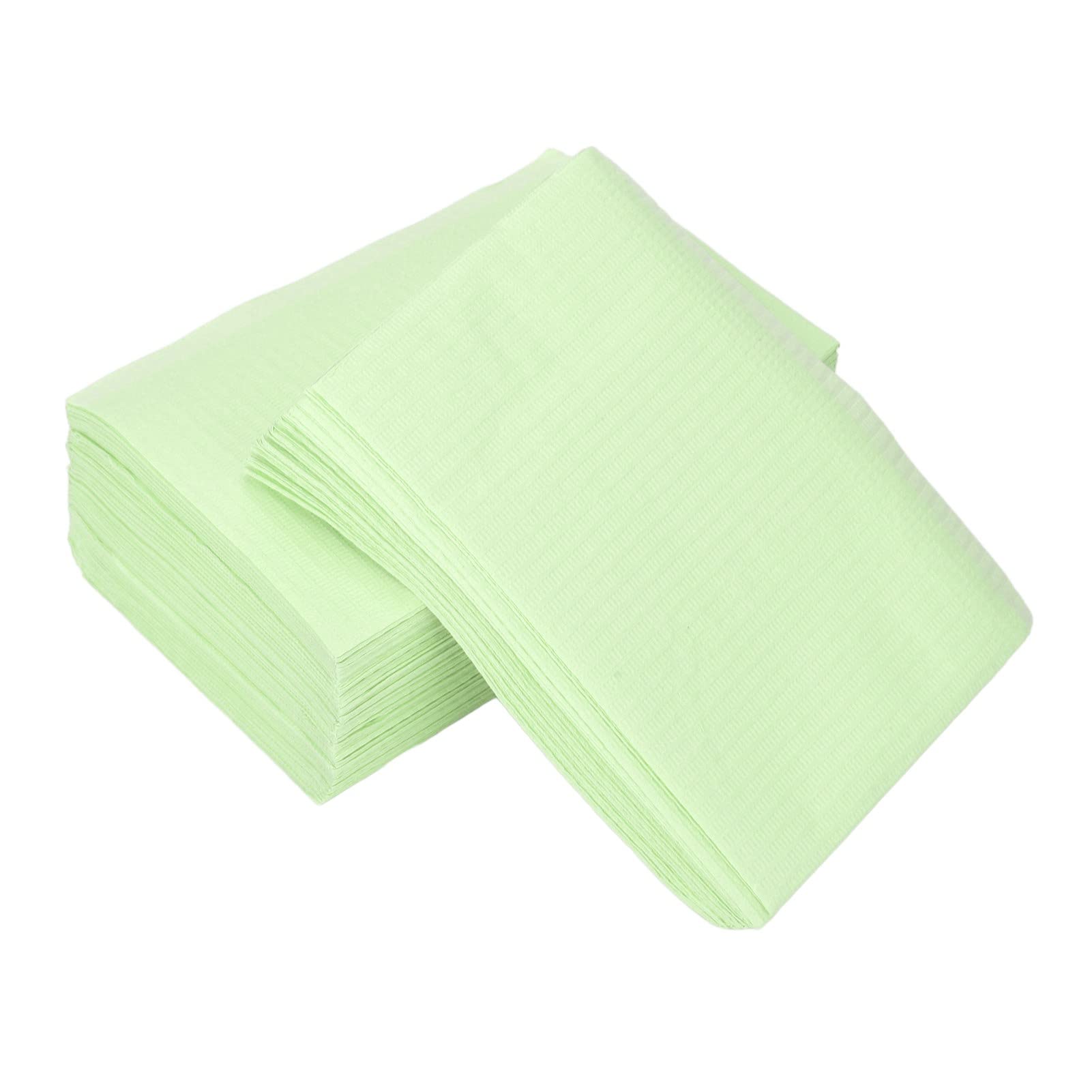 Sonew 50 pcs Disposable Nail Art Desk Pad Table Mats, Waterproof Tattoo Tablecloth Nail Art Table Mats for Tattoo Manicure Eyelashes(Green)
