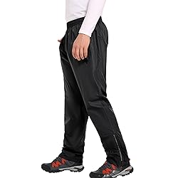 JAEZZIY Men's Rain Pants Waterproof Rain Over Pants