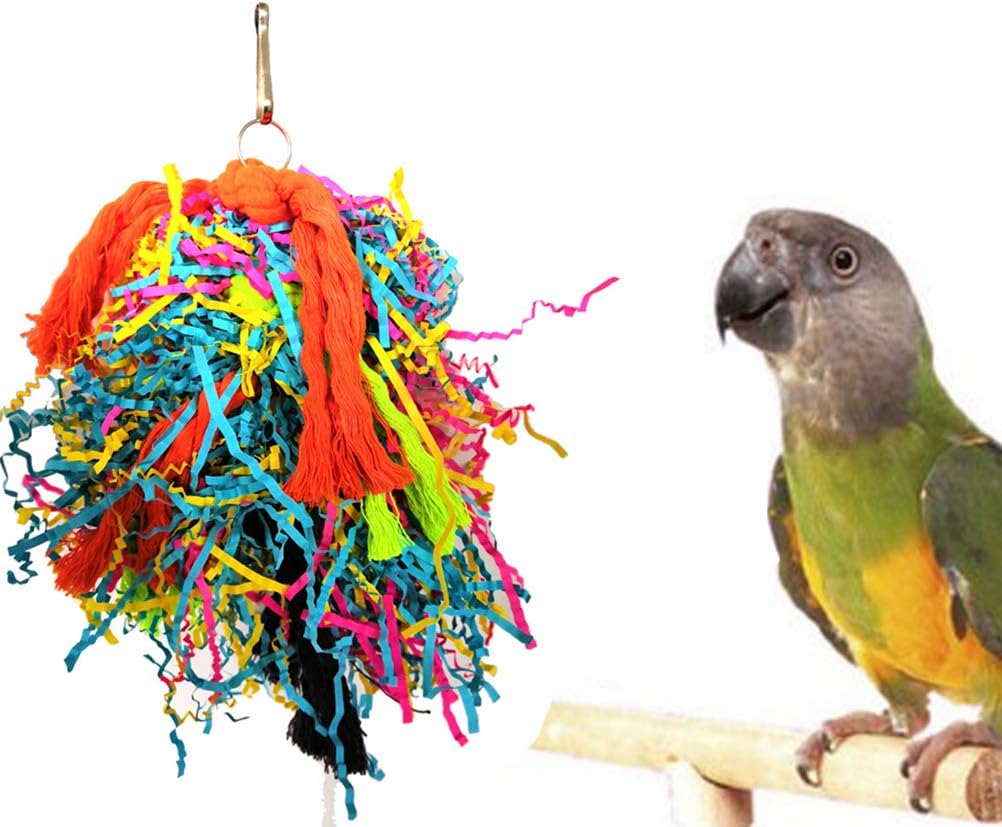 POPETPOP 3 Pack Parrot Shredding Toys-Bird Chewing Toys Bird Shredders Toy Foraging Hanging Toy for Cockatiel Conure African Grey - Image 3