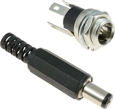 Switch Electronics 2.1x5.5mm DC Power Jack Connector Panel Mount Socket Pair 10
