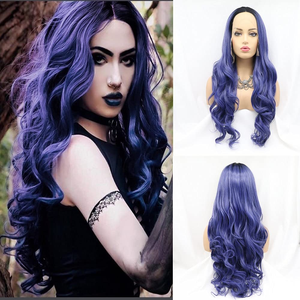 synthetic lace front wig for women cosplay (wavy)