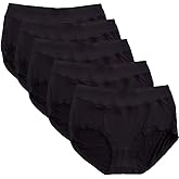 Warm Sun Women's rayon derived from bamboo Multi Pack Plus Size Stretchy Soft Breathable High Middle Waist Panties Size S-3XL