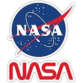 SK - NASA Sticker | 5x4.2 in - Pack of 2 on Longer Side Removable Decal Car Bumper | Indoor Outdoor Window Sticker | Vinyl Decal for Laptop, iPad &amp; Tumbler | Waterproof &amp; Long Lasting Sticker SK-05