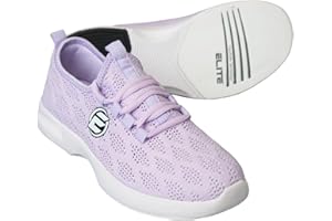 ELITE Women's Kona Slip-On Bowling Shoes - Lightweight Athletic, Breathable Knit, Universal Soles
