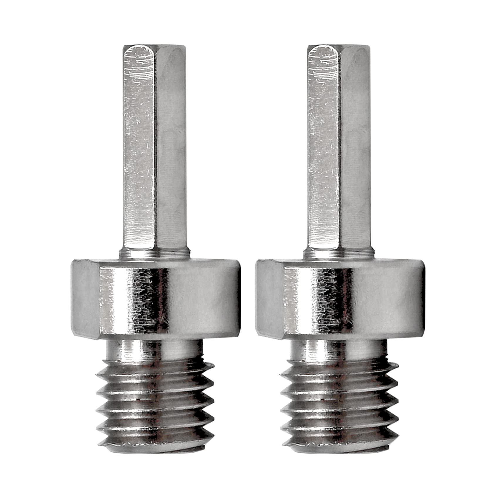 HIGHDRIL Adapter for Core Drill Bit - 2pcs M14 Thread to 3/8" Hexagon Shank,Core Drill Bit Adapter - M14 Male Thread to 3/8" Hexagon Shank for Drill Core Bit Grinding Disc — image 1