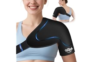Hilph Shoulder Ice Pack Wrap for Rotator Cuff and Arm, Reusable Double-Layer Gel Cold Wrap with Compression for Targeted Area