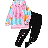 Malerotpc Kid Girls Clothes - Girls Outfits Tie Dye Tops and Leggings Pants 2 Piece Spring Clothes Set