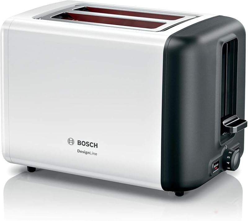 Bosch DesignLine Toaster 2-Slice Stainless Steel 970 W White