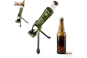 Beer Bottle Mortar Bottle Opener, 51mm Mortar Beer Bottle Opener, Heavy-Duty Tactical Cap Launcher, Hands-Free Push Down Open