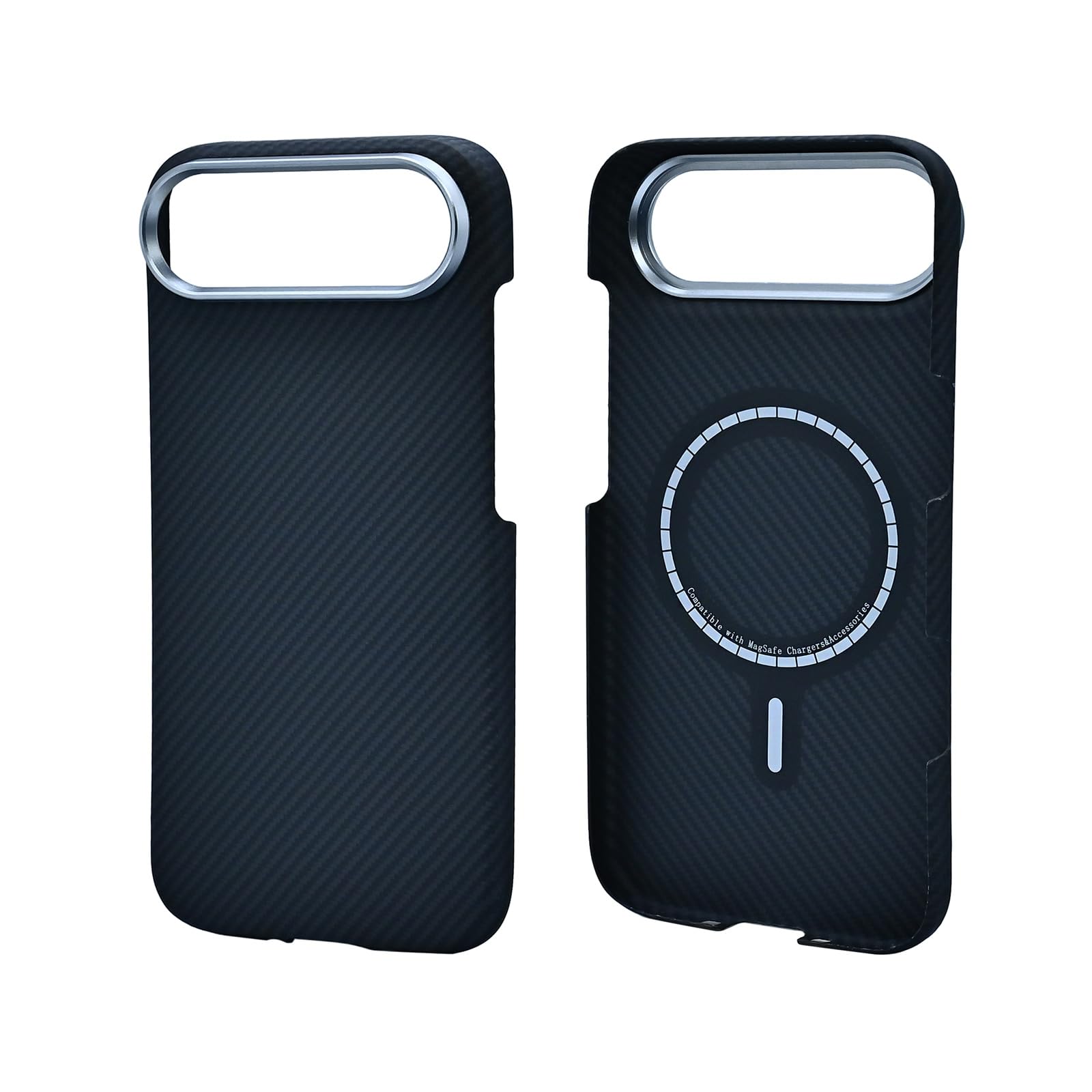 Photo 1 of HoloMate Carbon Fiber Case for iPhone 17, Compatible with Magsafe, Ultra Slim Lightweight Minimalist Case Built with Dupont Kevlar Aramid Fiber (Black, iPhone 17 Air Case)