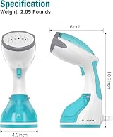 BEAUTURAL Clothes Steamer 1200W Portable Handheld with 260ml Tank Azul view 7